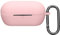 kwmobile Silicone Cover Compatible with Sony WF-C710N - Case Cover Stick-On Skin with Clip - Dusty Pink