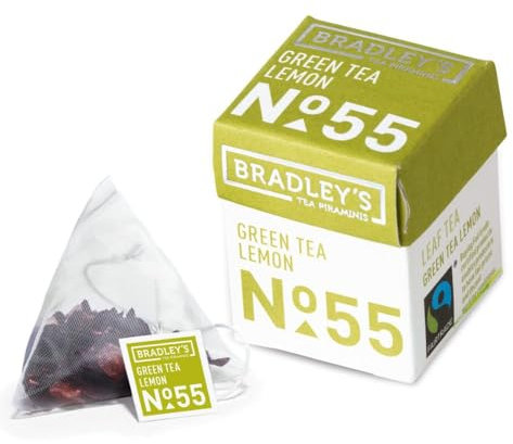 Bradley's - Tè Verde Limone Piramidale No.55 Bio confezione da 30 bustine