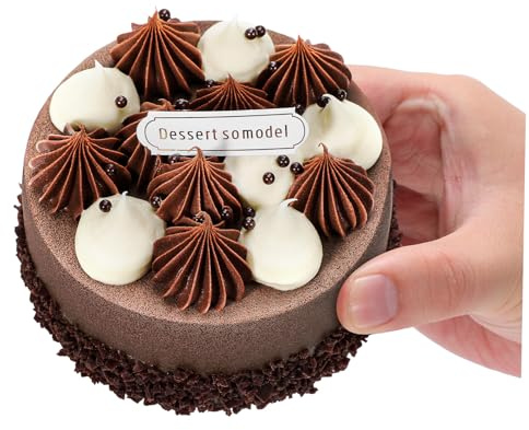 Modèle de Gâteau Artificiel 4 Pouces PVC pour Vitrine et Photo | Décor de Boutique, Présentation de Dessert, Surface Lisse, Pièce Unique, Accessoire Sûr
