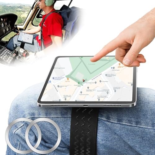 EEEKit Support de cuisse magnétique réglable pour tablettes et téléphones - Support de genouillère avec sangle antidérapante pour pilotes, infirmières et utilisation au bureau