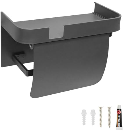 burkfeeg Aluminiumlegierung Toilettenrollenhalter mit wasserdichtem Deckel