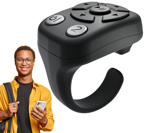 Remote Clicker für Telefon, Daumen-Fernbedienung für Telefon | Fernbedienung für Videoaufnahme, kabellos, Fernbedienung für Selfie-Shutter für Fotografie, Lautstärkeregelung, Likes