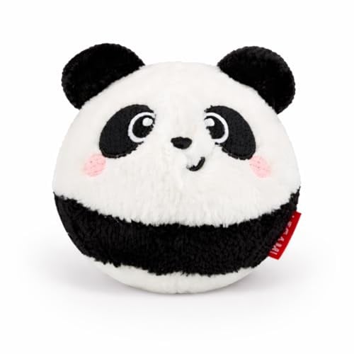 LEGAMI Bouncing Gang Plüsch-Flummi, Springball mit weichem Plüsch, Panda