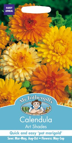 Mr Fothergill?s Seeds Ltd 23545 Flower Seeds, Calendula Art Shades, Mixed Orange and Yellow