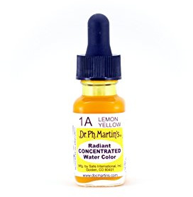 Dr. Ph. Martin's Radiant Concentrated Water Color, 0.5 oz, Lemon Yellow (1A)