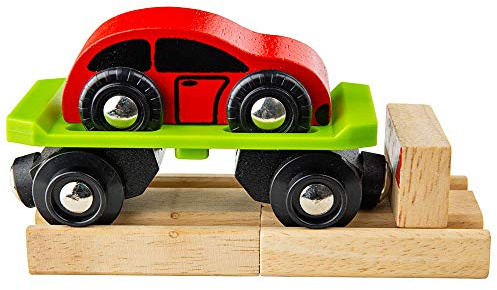 Bigjigs Rail Car Carriage - Other Major Wooden Rail Brands Are Compatible