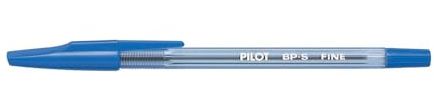 Pilot Kugelschreiber 12 Bp-S-F wiederaufladbar, fein, Gehäus'aus Kunststoff, mit Kappe, Blau