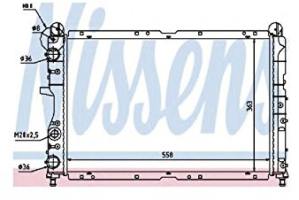 NISSENS Kühler Motorkühlung Kühler Wasserkühler Motorkühler Netzbreite 378mm Netzlänge 558mm Netztiefe 34mm 61847