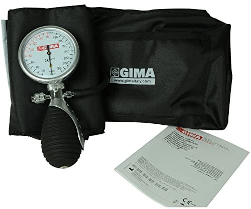 GIMA Boston Aneroide Esfigmomanómetro, tradicional, con brazalete negro, 32731