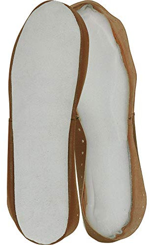 Harrys-Collection Damen Herren Kinder Ledersohle für Hüttenschuhe, Farben:braun, Schuhgröße:40/41