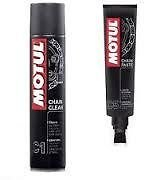 Pack + economico MOTUL MC Care Lubricante para Cadena (C5) y aerosol 400ml limpiador de cadena (C1) motos de carretera.
