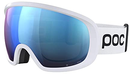POC Fovea Clarity Comp - Optimale Skibrille für den Wettkampf, Hydrogen White/Spektris Blue