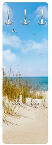 Bilderwelten Garderobe - Strand an der Nordsee - Maritim, Größe HxB:105cm x 34cm