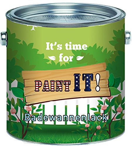 Paint IT! Badewannenbeschichtung 2K Badewannenlack Reinweiß Grau Schwarz Beige Grundierung + Decklack (5 L, Beige)