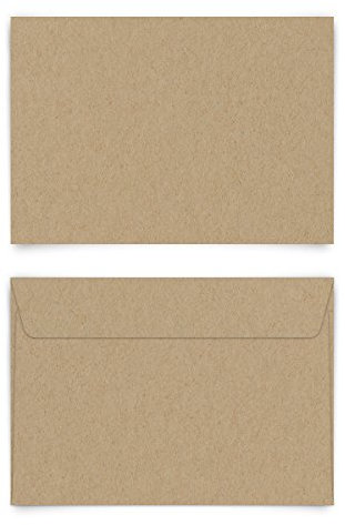 30 x Briefumschläge Kuverts Umschläge DIN C6 162 x 114 mm - Kraftpapier Look