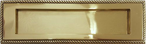 10 x 3.1/8 Inch Traditional Georgian Letter Box Plate Polished Brass