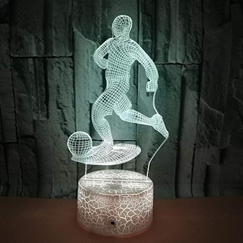 Optical Illusions 3D Football Nacht Licht LED Lampen Tolle 7 Farbwechsel Berühren Tabelle Schreibtisch USB-Kabel für Kinder Schlafzimmer Geburtstagsgeschenke Geschenk