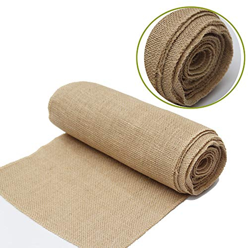 LNKA Tischläufer aus Jute, 30,5 x 274,3 cm, natürliche Jute, Landhausstil, Vintage, für Hochzeitsbankett, Dekoration (10 Stück)