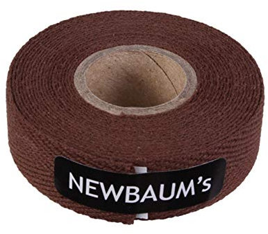 Newbaum's Stoff-Fahrrad-Lenkerband (dunkelbraun), 3 m Rolle, Fahrradlenkergriffband (1,9 cm breit), Baumwoll-Stangenband, Rennrad, selbstklebendes Fahrradband für Lenker, dunkelbraunes Griffband (22