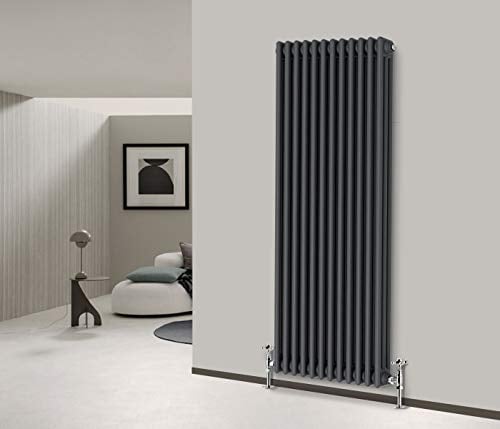 NRG 1800x560 Cast Iron Vertical Radiator Anthracite 3 Column Central Heating Rads