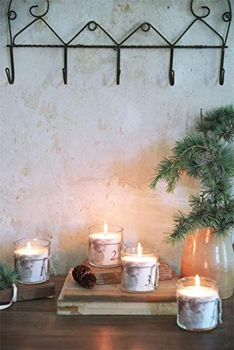 Chic Antique Jeanne d´Arc Living Adventskerzen Vanilleduft 4er Set Shabby 1-4 Vintage Advent Kerzen im Glas Duftkerzen