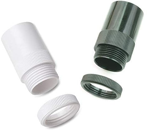 PACK of 10 20mm ADAPTORS MALE THREAD and LOCK-RING (20MM, BLACK)