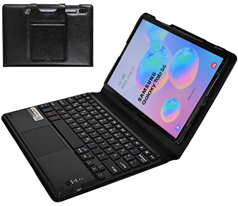 MQ Bluetooth Tastatur Tasche Mit Multifunktions-Touchpad für Samsung Galaxy Tab S6 10.5 | Hülle für Galaxy Tab S6 10.5 LTE SM-T865 WiFi T860 | Deutsch QWERTZ