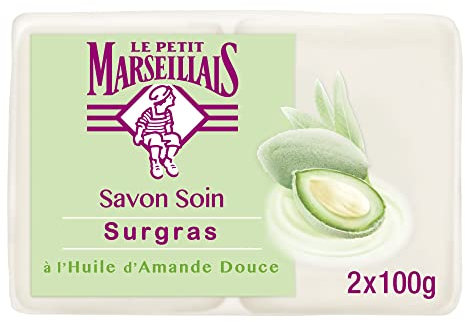 Le Petit Marseillais Feste pflegende Seife Mandel – antibakterielle Wirkung – 2 x 100 g