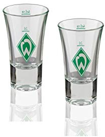 Werder Bremen SV Schnapsglas 2er-Set, Shot, Glas - Plus Lesezeichen I Love Bremen