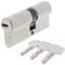 ToniTec Set aus ABUS Profilzylinder als Doppelzylinder EC550 Nachfertigung nach Code inkl. 3 Schlüssel Größe 35 45mm