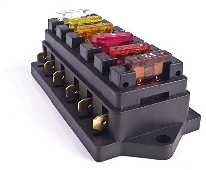 edi-tronic 12V/24V KFZ LKW Auto Boot Sicherungshalter Sicherungsdose Sicherungskasten 6-Fach