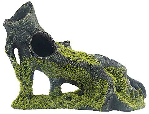 Aquarium Artificial Tree Hole Resin Aquarium Ornament, Resin Tree Stump Branch for Reptile Habitat Decoration, Tree Trunk Fish Tank Decoration Aquarium Hideaway Rock Cave House Hide Hut