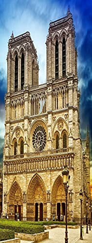 A.Monamour Türtapete Selbstklebend Türfolie Türposter 3D Die Kathedrale Notre Dame In Paris Frankreich Vinyl Folie Türdeko Tapete Wandbild Türaufkleber Türtattoo 90 x 200 cm