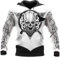 Herren Hoodies Wikinger Rabe Valknut Totem 3D Gedruckt Weißer Jogging Trainingsanzug Neuheit Kleidung Frühling(US-Größe),Viking Totem Skull,5XL