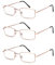 OuShiun Lesebrille für Herren Blaulichtblockierende Metallrahmen Computerlesegeräte Anti-Augenbelastung/UV/Blendung(Gold,1,5)