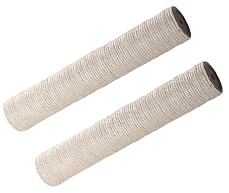F Fityle Pet Scratch Post Ricarica Palo Naturale Sisal Corda Affilare Artiglio Giocattolo Diametro 7 cm, Fai da Te Cat Tiragraffi Sostituzione per Giocare, Beige 50 cm