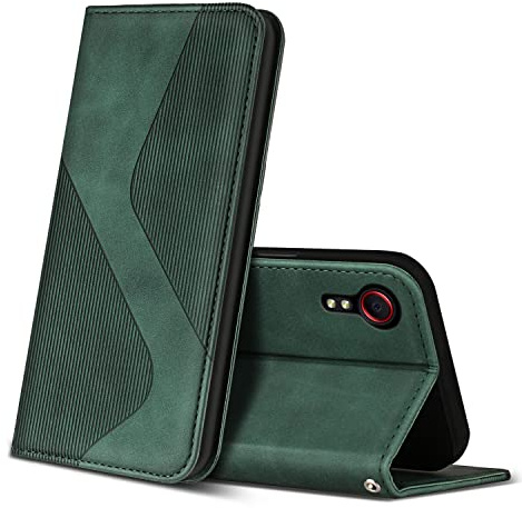 ZONNAVI Hülle für Samsung Galaxy Xcover 5, PU Leder Handyhülle mit Kartenfächer und Standfunktion, Lederhülle Flip Wallet Case Schutzhülle für Samsung Galaxy Xcover 5 (Grün)