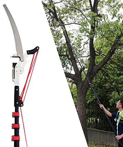 ATRNA Telescopic Pole Saw, Telescopic Tree Pruner Pole, Extendable Telescopic Landscaping Pole Saw Telescopic Branch Saw-24FT