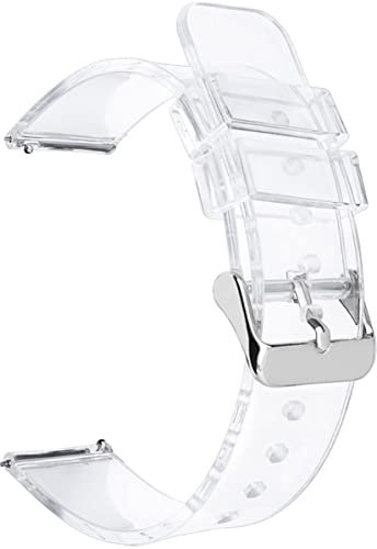 BBZ Sangle Transparente Compatible avec Samsung Galaxy Watch 3 45mm Strap/Samsung Galaxy Watch 46mm Strap, 22mm Silicone Breathable Sport Replacement Straps for Huawei Watch GT 3 46mm