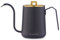 Easyworkz Caffettiera a collo di cigno con bollitore da 600 ml in acciaio inox a goccia con beccuccio lungo e stretto,ottone Oro Nero