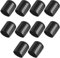 Gummi-Ende, 16 mm, ID-PVC, Rundrohrkappe, Schraubgewinde, Schutz, Schwarz, 10 Stück