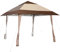 RELAX4LIFE 4 x 4 m Pop-Up-Pavillon, Tragbarer Faltpavillon mit 8 Erdspießen, 4 Seilen, 1 Tragetasche & 4 Seitentaschen, Höhenverstellbares Partyzelt mit UV Schutz & Belüftungsloch, Braun