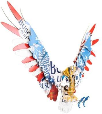 Beer Deer Busch Light Eagle 3D-Kartonhalterung Wandkunst – Männerhöhlendekoration – hergestellt für Garagen, Bars, Landzimmer und Bierliebhaber – einfache Montage und langlebiges Design