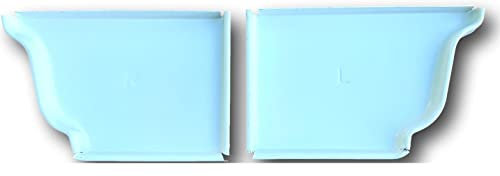 K-TEC 5 Inch White K-Style Aluminum Rain Gutter End Caps (sold as pair, 1 left and 1 right)