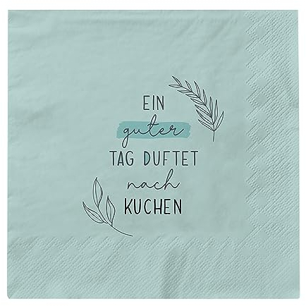 Grafik Werkstatt Servietten mit Spruch groß | 20 Stück | 16,5 x 16,5 cm | bunt | Ein guter Tag