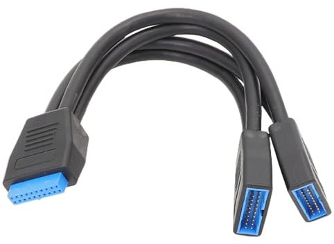 USB 3.0 Internal Hub Splitter - Molded Y-Type Cable Extension 2 Port Splitter - Audio Connectors for Laptops, Printers, Desktop Computers, Scanners, Cameras Zonewd