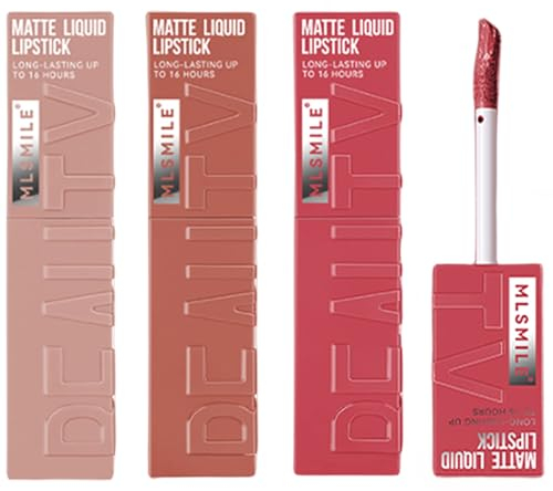 3Pcs Peel Off Lip Liner Stain,Highly Pigmented Long Lasting Lip Stain Peel Off,Waterproof Matte Finish Lip Liner (4 Colors/Set, B)