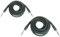 Adam Hall 2 x K3BVV0300ECO - 3 m Stereo 6,3 mm Klinkekabel Patchkabel symmetrisch TRS 3 pol male schwarz, 3 Star Serie