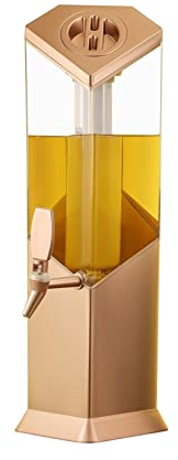 Beer Tower Dispenser 3L Beer Dispenser with Faucet Creative Luminous Beer Draft Beer Bucket Commercial Beer Tower Dispenser for Party Bar Home Drink Tower (Color : Rose Gold)