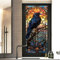 WBQMUNY Buntglas-Fensterfolie, statisch haftende Sichtschutzfolie für Fenster, dekorativ, UV-Sonnenschutz, Nicht klebende Glasfensterabdeckung für Zuhause, Büro, 45 x 100,3 cm (BL171)